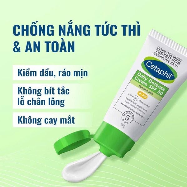 KEM CHỐNG NẮNG CETAPHIL DƯỠNG ẨM 2IN1 SPF50+ 50G