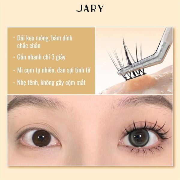 LÔNG MI CỤM CÓ SẴN KEO 10 HÀNG JARY EASYFIT CLUSTER LASHES