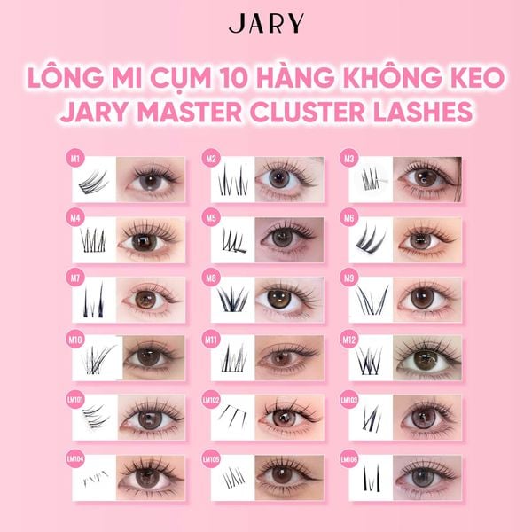 LÔNG MI CỤM KHÔNG KEO 10 HÀNG JARY MASTER CLUSTER LASHES