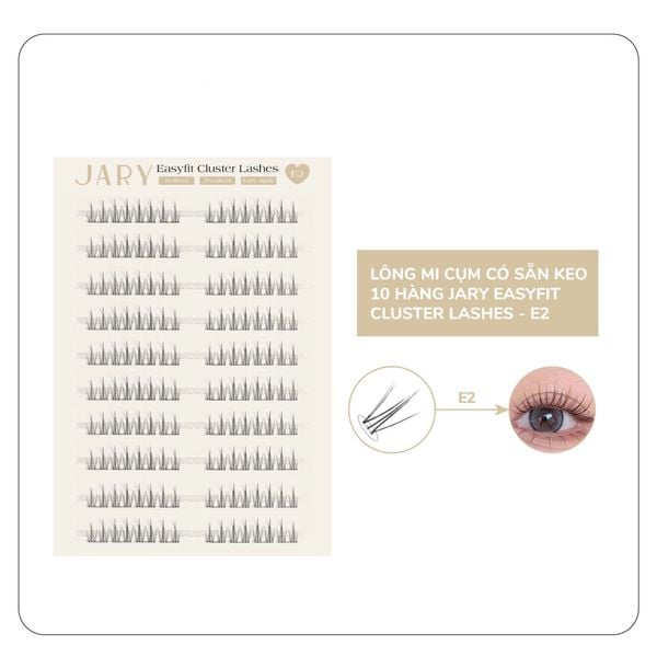 LÔNG MI CỤM CÓ SẴN KEO 10 HÀNG JARY EASYFIT CLUSTER LASHES