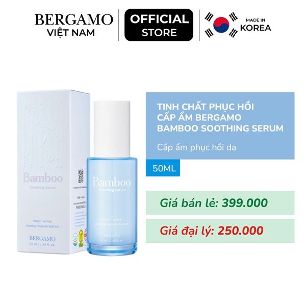 TINH CHẤT PHỤC HỒI CẤP ẨM BERGAMO BAMBOO SOOTHING SERUM 50ML