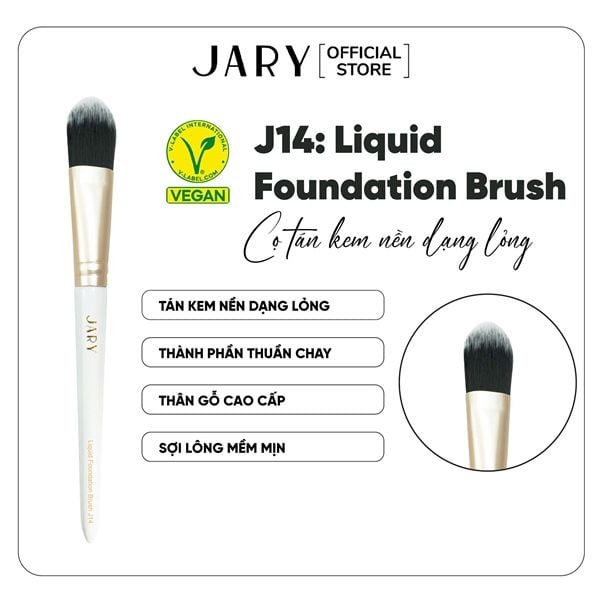 CỌ TRANG ĐIỂM CAO CẤP THUẦN CHAY JARY MAKEUP BRUSH