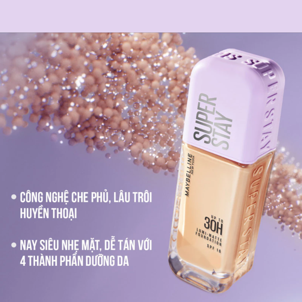 KEM NỀN MAYBELLINE SUPERSTAY UP TO 30H LUMI-MATTE SPF16 PA+++ 35ML