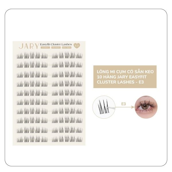 LÔNG MI CỤM CÓ SẴN KEO 10 HÀNG JARY EASYFIT CLUSTER LASHES