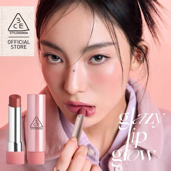 SON DƯỠNG MÔI CÓ MÀU 3CE GLAZY LIP GLOW 5G