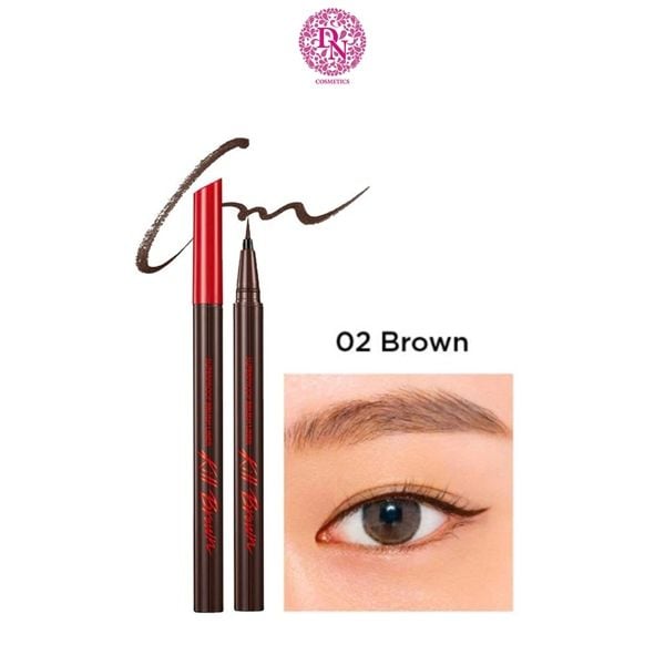 KẺ MẮT NƯỚC CLIO SUPERROOOF BRUSH 2 COLORS KILL BLACK