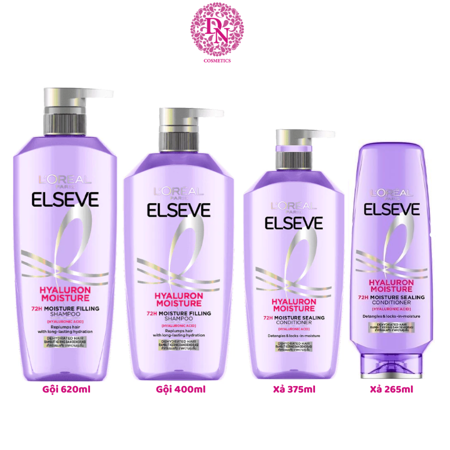 DẦU GỘI VÀ DẦU XẢ L'OREAL PARIS ELSEVE HYALURON MOISTURE 72H DA ĐẦU KHÔ