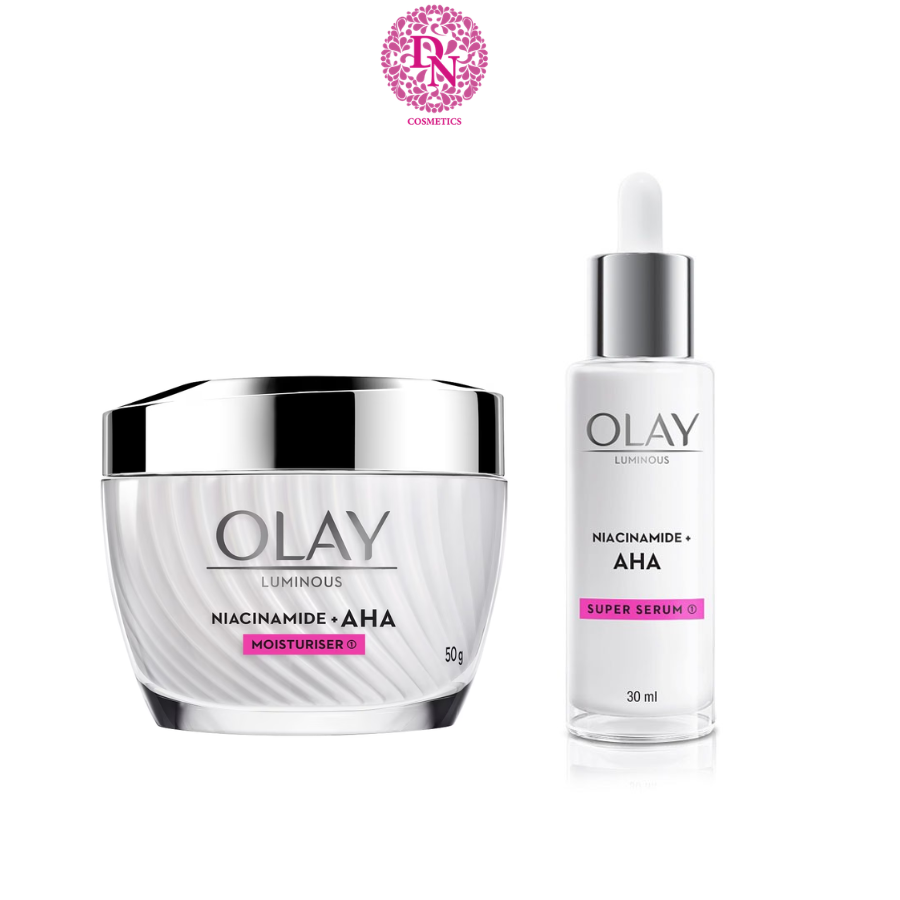 BỘ ĐÔI TINH CHẤT VÀ KEM DƯỠNG OLAY LUMINOUS NIACINAMIDE + AHA SUPER SERUM/MOISTURISER