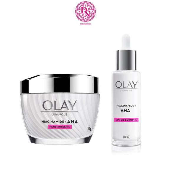 BỘ ĐÔI TINH CHẤT VÀ KEM DƯỠNG OLAY LUMINOUS NIACINAMIDE + AHA SUPER SERUM/MOISTURISER