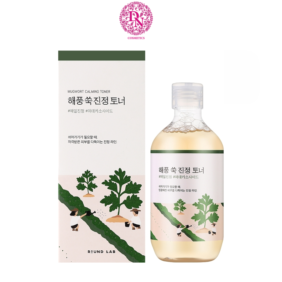 NƯỚC HOA HỒNG ROUND LAB MUGWORT CALMING TONER 300ML