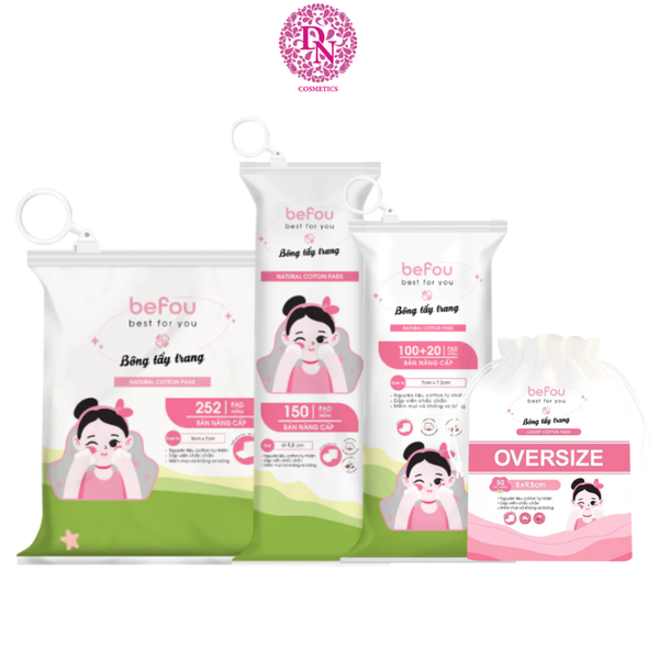 BÔNG TẨY TRANG BEFOU NATURAL COTTON PADS
