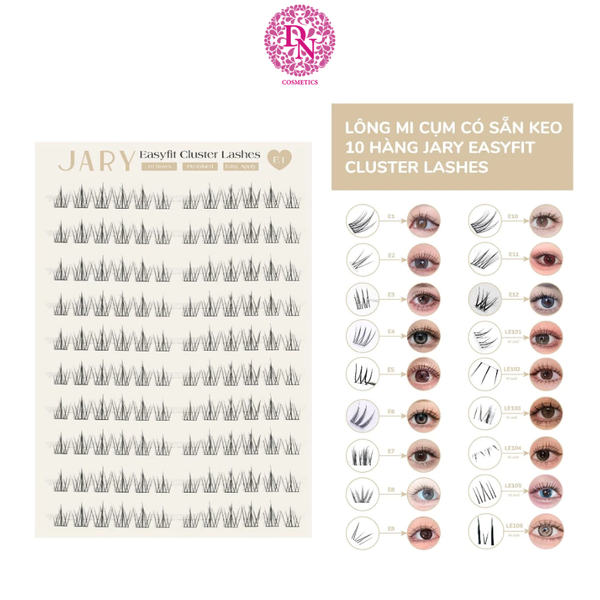 LÔNG MI CỤM CÓ SẴN KEO 10 HÀNG JARY EASYFIT CLUSTER LASHES