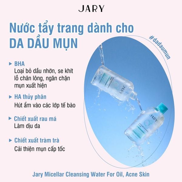 NƯỚC TẨY TRANG JARY MICELLAR CLEANSING WATER ALL-IN-1 250ML