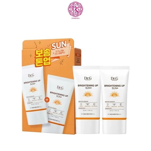 BỘ KEM CHỐNG NẮNG DR.G SUN SPF 50 PA+++ - BRIGHTENING UP - MÀU CAM