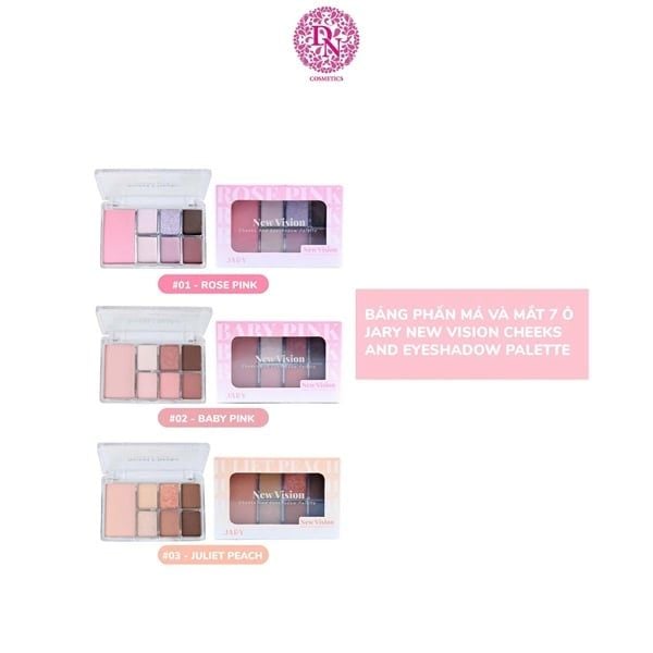 BẢNG PHẤN MÁ VÀ MẮT 7 Ô JARY NEW VISION CHEEKS EYESHADOW PALETTE