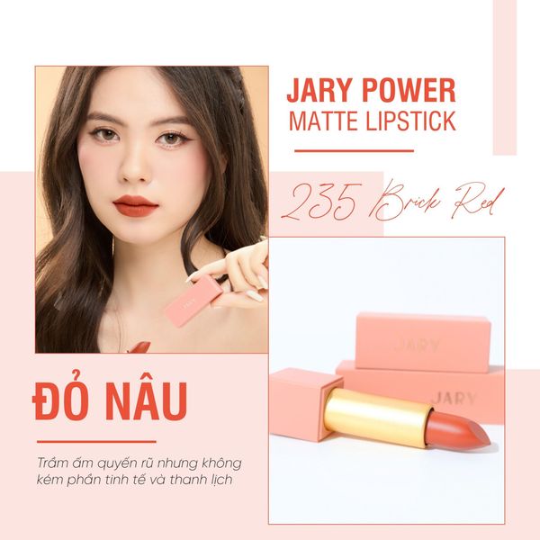 SON THỎI LÌ CAO CẤP JARY POWER MATTE LIPSTICK