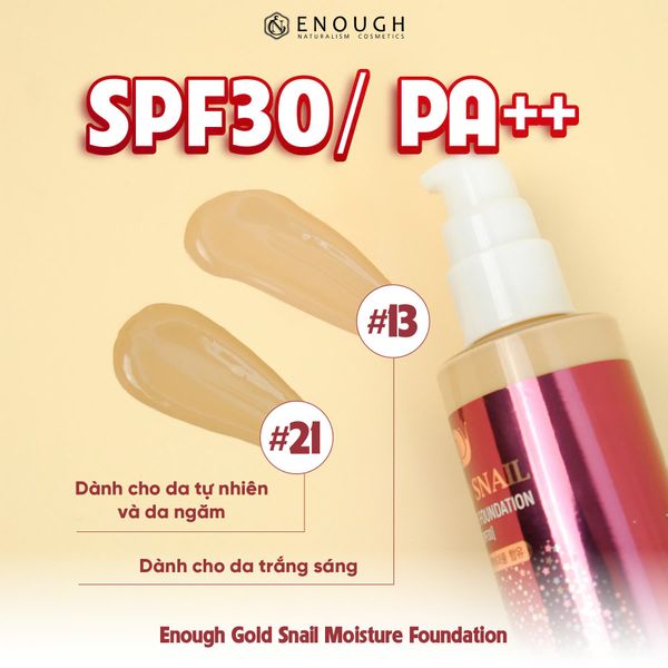 KEM NỀN ỐC SÊN ENOUGH GOLD SNAIL MOISTURE FOUNDATION 100ML
