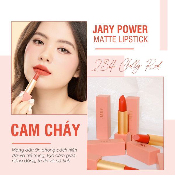 SON THỎI LÌ CAO CẤP JARY POWER MATTE LIPSTICK