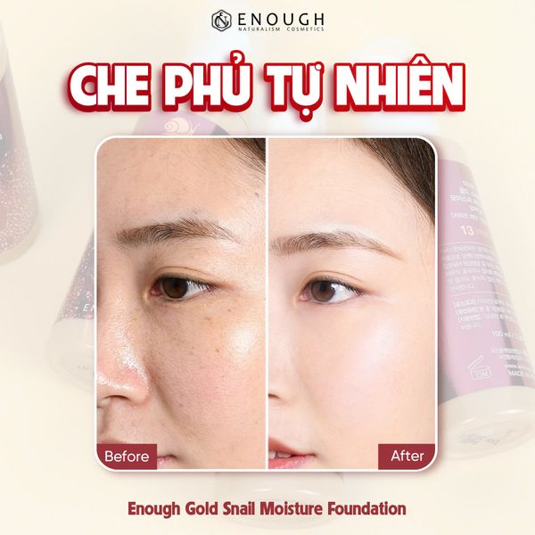 KEM NỀN ỐC SÊN ENOUGH GOLD SNAIL MOISTURE FOUNDATION 100ML