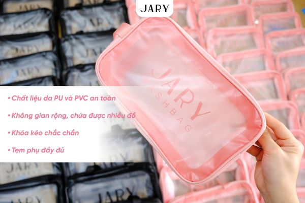 TÚI ĐỰNG MỸ PHẨM TRONG SUỐT JARY COSMETICS WASH BAG