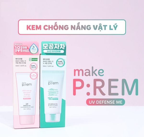 KEM CHỐNG NẮNG VẬT LÝ MAKE P:REM UV DEFENSE ME SUN CREAM 50ML