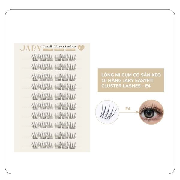 LÔNG MI CỤM CÓ SẴN KEO 10 HÀNG JARY EASYFIT CLUSTER LASHES