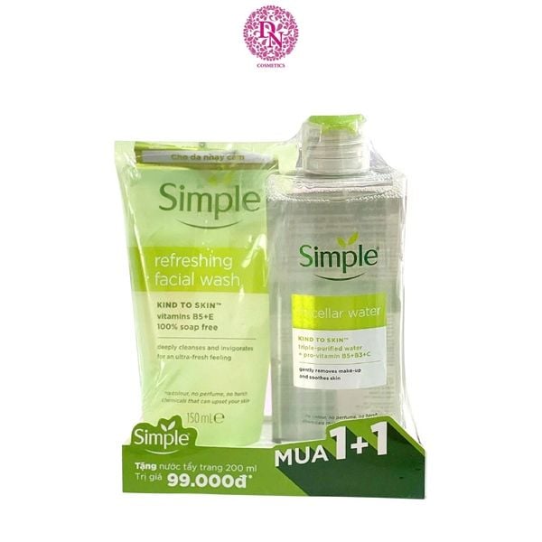 SET SIMPLE TẨY TRANG SỬA RỬA MẶT DÀNH CHO DA NHẠY CẢM