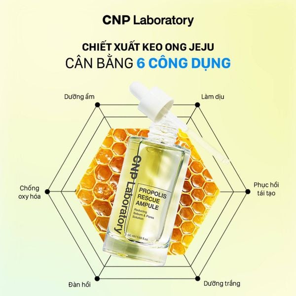 TINH CHẤT KEO ONG DÀNH CHO DA DẦU MỤN CNP LABORATORY PROPOLIS RESCUE AMPULE