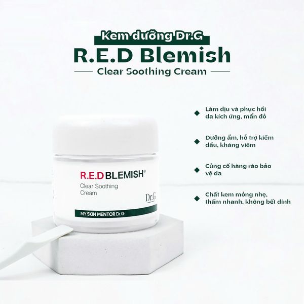 BỘ CHĂM SÓC DA DR.G R.E.D BLEMISH CLEAR SOOTHING CREAM BONUS SET