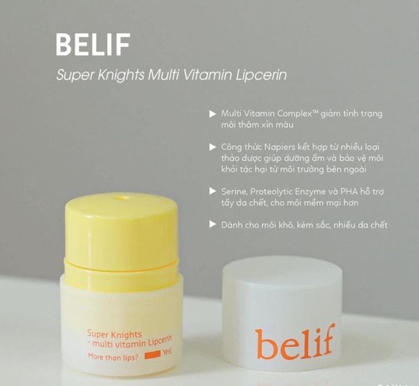 SON DƯỠNG MÔI BELIF SUPER KNIGHT - MULTI VITAMIN LIPCERIN 15ML