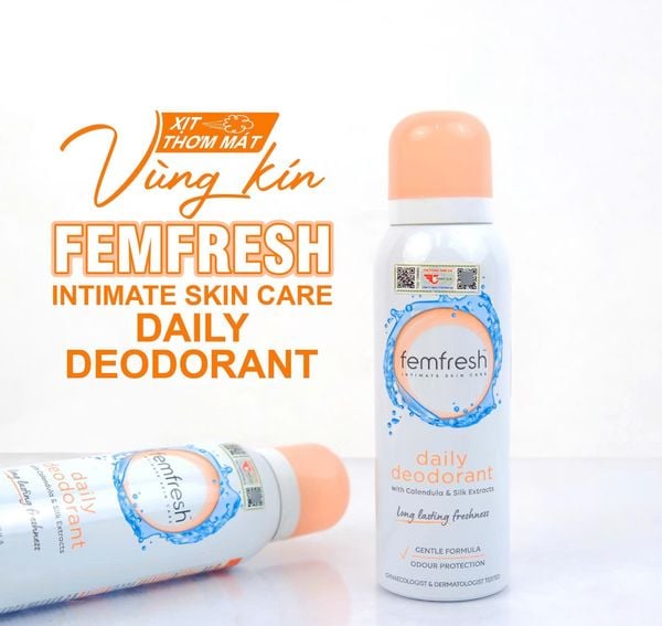 XỊT THƠM MÁT VÙNG KÍN CAO CẤP FEMFRESH INTIMATE SKIN CARE ACTIVE ĐEOORANT 125ML