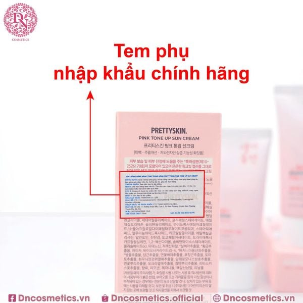 KEM CHỐNG NẮNG NÂNG TONE PRETTY SKIN PINK TONE UP SUN CREAM 50ML