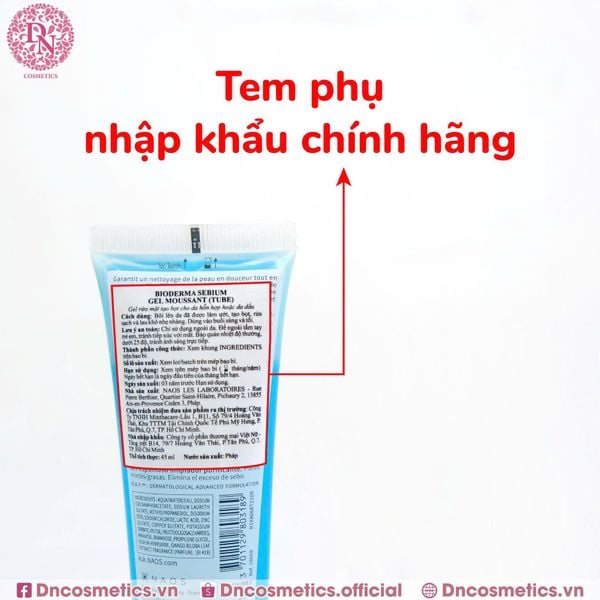 GEL RỬA MẶT BIODERMA SEBIUM MOUSSANT XANH