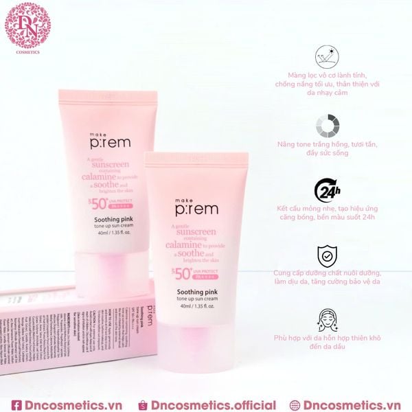 KEM CHỐNG NẮNG VẬT LÝ MAKE P:REM UV DEFENSE ME SUN CREAM 50ML