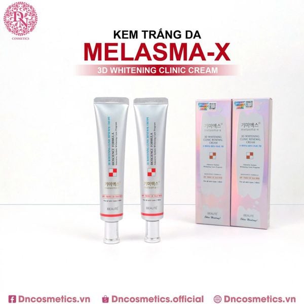 KEM ĐIỀU TRỊ THÂM NÁM TÀN NHANG TRẮNG DA MELASMA-X 3D WHITENING CLINIC CREAM 35G