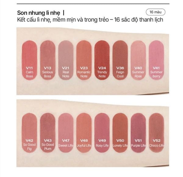 SON KEM LÌ BBIA LAST VELVET LIPTINT - RENEW EDITION