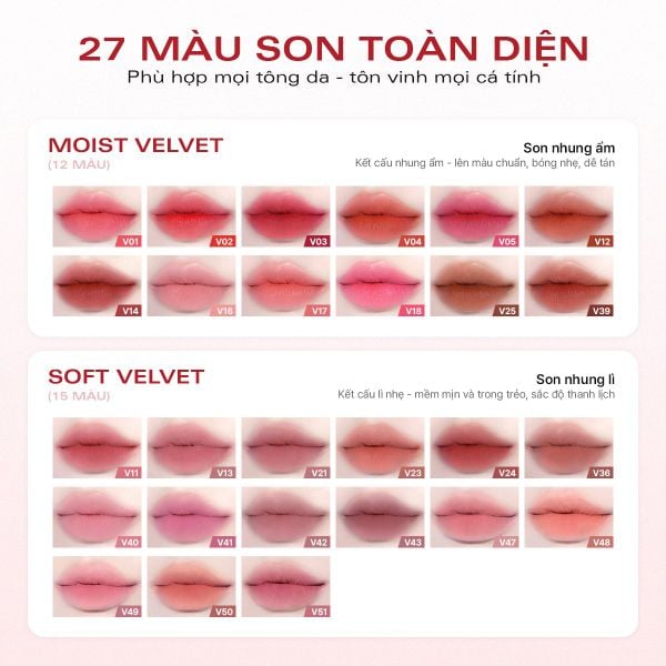 SON KEM LÌ BBIA LAST VELVET LIPTINT - RENEW EDITION
