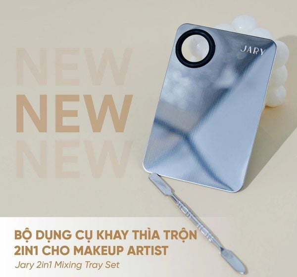 BỘ DỤNG CỤ KHAY THÌA TRỘN 2IN1 DÀNH CHO MAKEUP ARTIST JARY 2IN1 MIXING TRAY