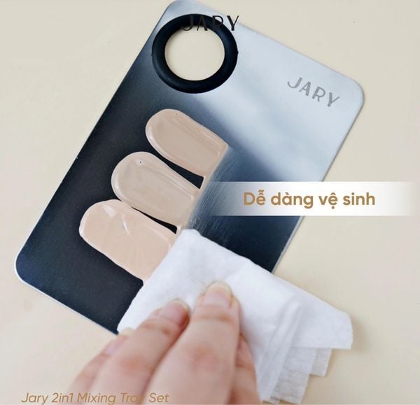 BỘ DỤNG CỤ KHAY THÌA TRỘN 2IN1 DÀNH CHO MAKEUP ARTIST JARY 2IN1 MIXING TRAY