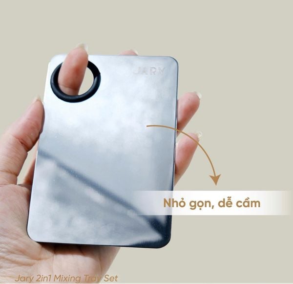 BỘ DỤNG CỤ KHAY THÌA TRỘN 2IN1 DÀNH CHO MAKEUP ARTIST JARY 2IN1 MIXING TRAY