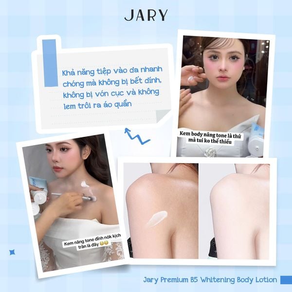 KEM B5 DƯỠNG TRẮNG PHỤC HỒI DA TOÀN THÂN JARY PREMIUM B5 WHITENING BODY LOTION 200ML