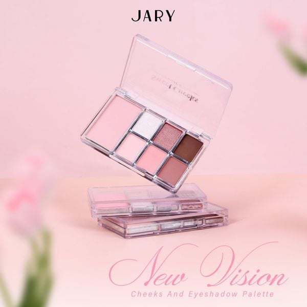 BẢNG PHẤN MÁ VÀ MẮT 7 Ô JARY NEW VISION CHEEKS EYESHADOW PALETTE