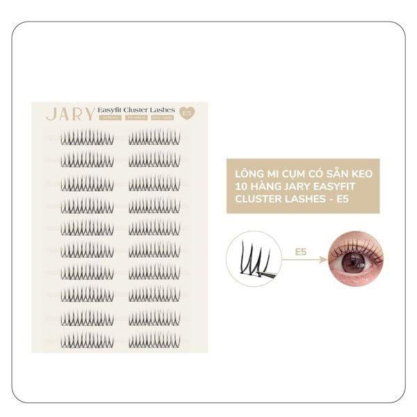 LÔNG MI CỤM CÓ SẴN KEO 10 HÀNG JARY EASYFIT CLUSTER LASHES