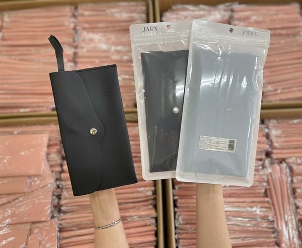 TÚI ĐỰNG CỌ TRANG ĐIỂM, MỸ PHẨM HÌNH BÌ THƯ JARY CÓ TAY CÂM