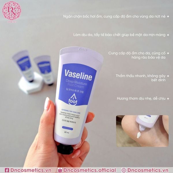 KEM DƯỠNG DA CHÂN VASELINE DEEP MOISTURE FOOT CREAM 60ML