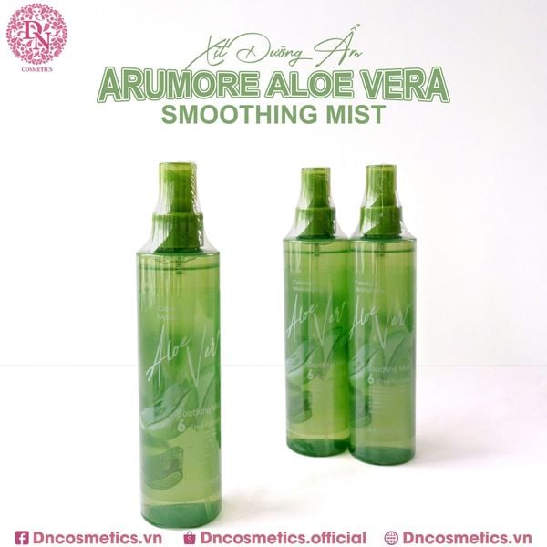 XỊT DƯỠNG ẨM ARUMORE ALOE VERA SMOOTHING MIST 200ML
