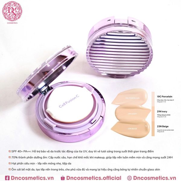 PHẤN NƯỚC CELL FUSION C GLASS SKIN CUSHION 3IN1 SPF40 PA++ 13G
