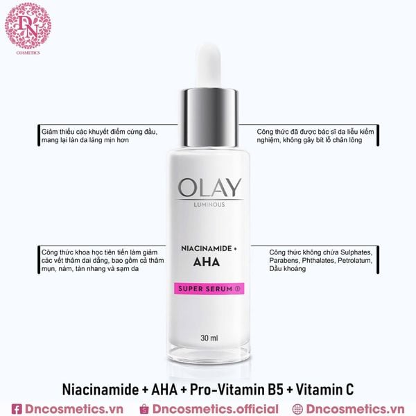 BỘ ĐÔI TINH CHẤT VÀ KEM DƯỠNG OLAY LUMINOUS NIACINAMIDE + AHA SUPER SERUM/MOISTURISER