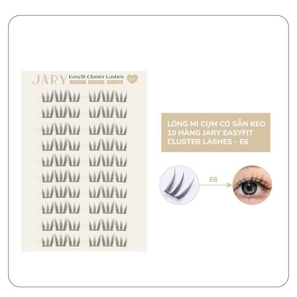 LÔNG MI CỤM CÓ SẴN KEO 10 HÀNG JARY EASYFIT CLUSTER LASHES