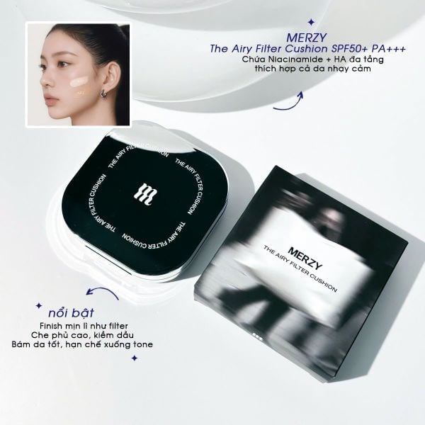 PHẤN NƯỚC MERZY THE AIRY FILTER CUSHION SPF50+ PA+++ 11G